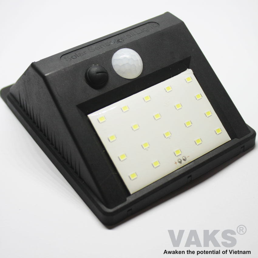 [HCM]ĐÈN LED CẢM ỨNG NĂNG LƯỢNG MẶT TRỜI 20 LED.