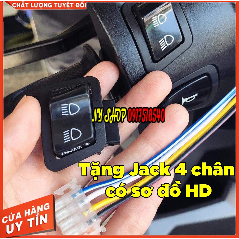 Công Tắc Passing SH Chính Hãng Honda ( tặng jack 4 chân - Chế Passing Honda đời mới)