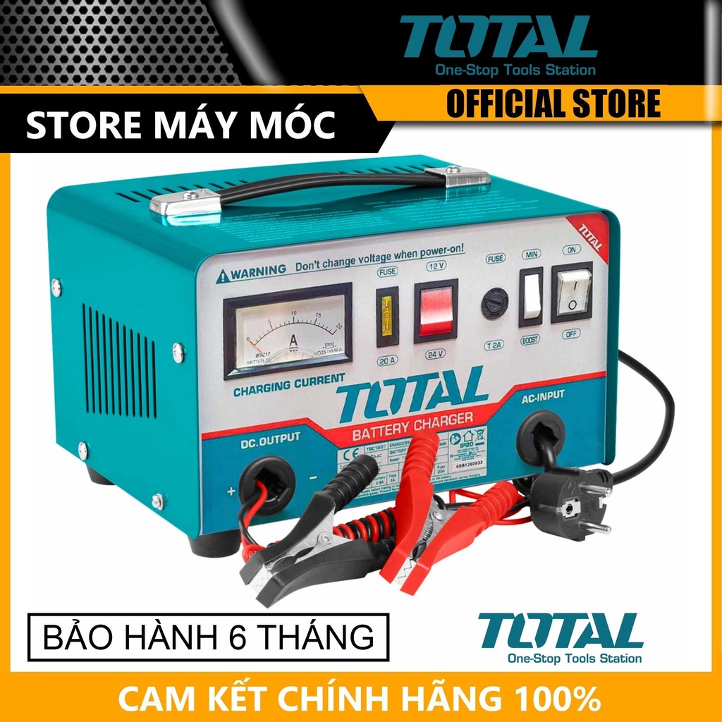 Máy sạc bình điện ắc quy total tbc1601- hàng chính hãng