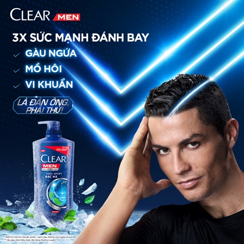 Dầu Gội Sạch Gàu Clear Men 900g