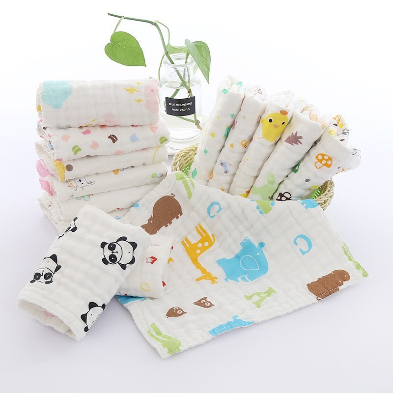 Set 5 Khăn Mặt Xô 6 Lớp Cho Bé