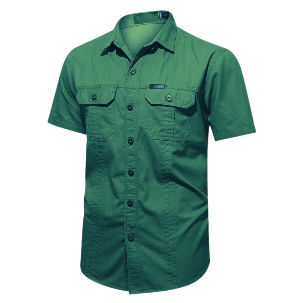 Áo Sơ Mi Nam Ngắn Tay Kaki Túi Hộp Cao Cấp Thời Trang PONIVALAZA  Chất Vải Mềm Mịn Thoáng Mát