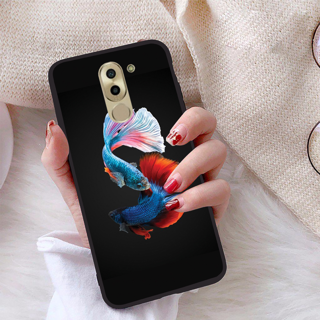 Ốp lưng icase dành cho huawei gr5 2017 viền dẻo tpu bst fish art