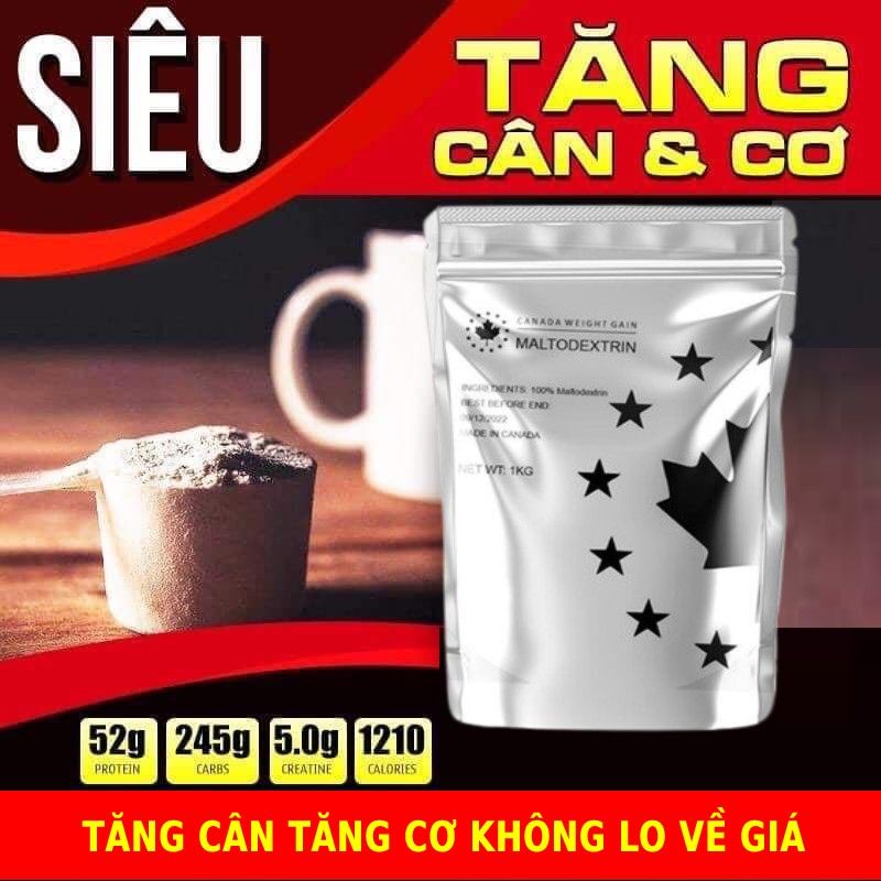 COMBO 2TÚI + TẶNG BÌNH LẮC. ( SỮA TĂNG CÂN TĂNG CƠ - MALTODEXTRIN CANADA 2KG )