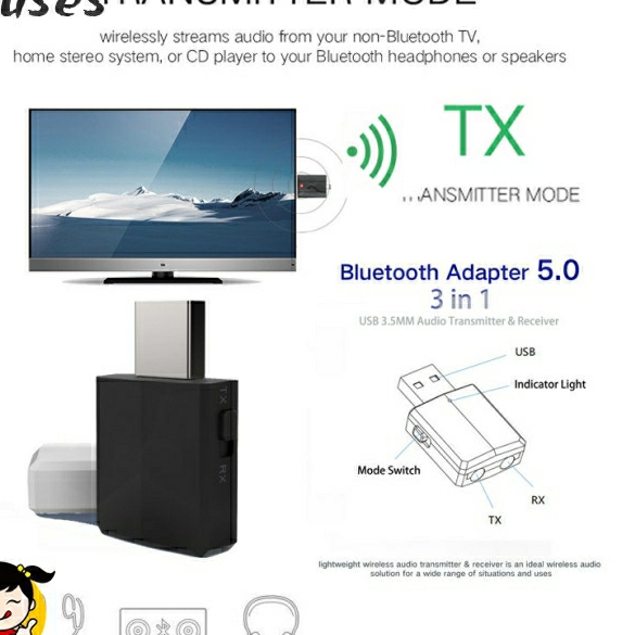 USB BLUETOOTH THU VÀ PHÁT 3 TRONG 1