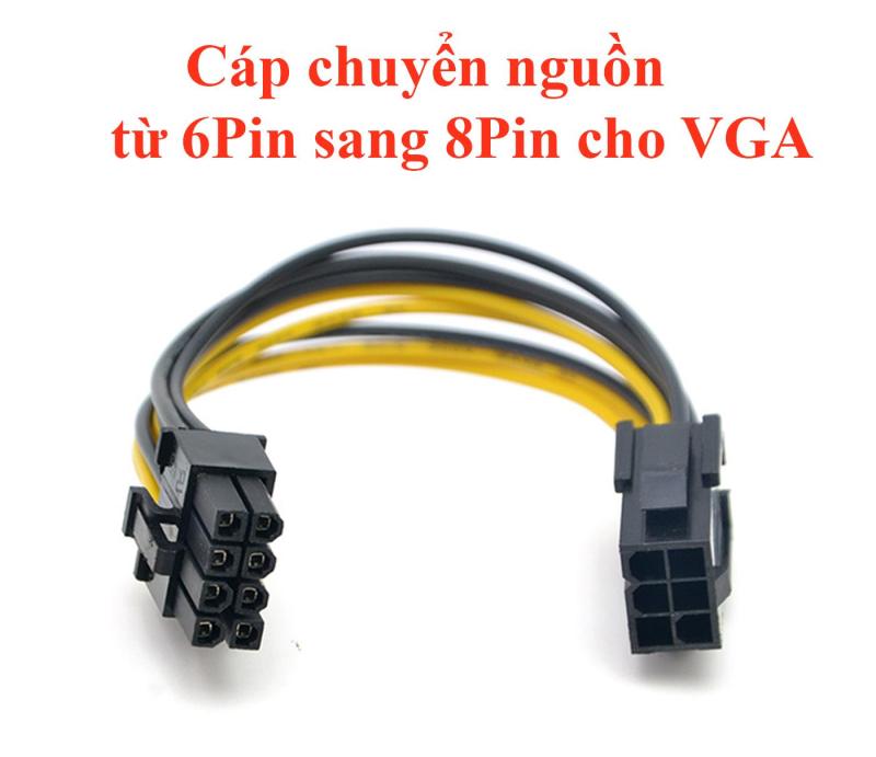 Cáp Chuyển Nguồn Từ 6 Pin Sang 8 Pin Cho VGA