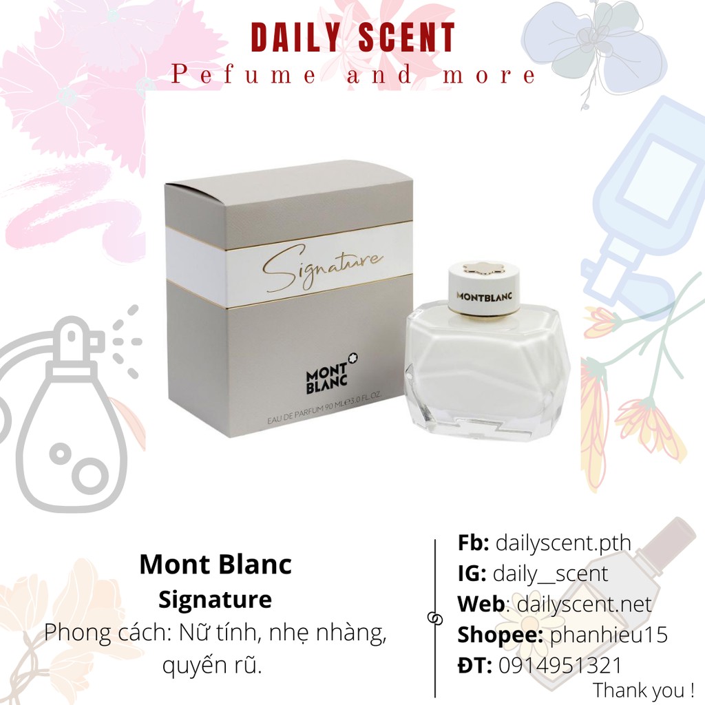 [Dailyscent] Nước hoa nữ Montblanc Signature eau de parfum 90ml