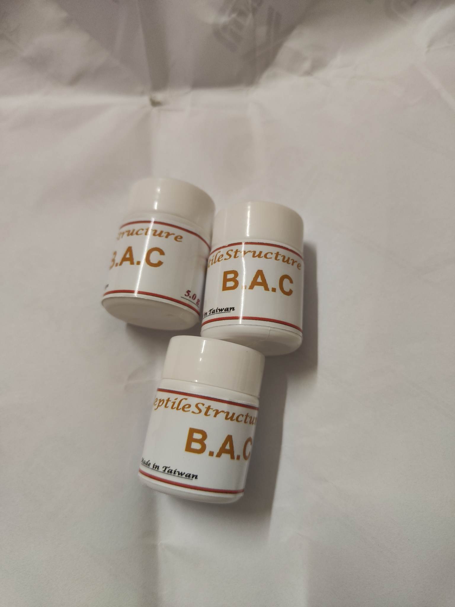 B.A.C bac nitra (hủ nhỏ 5g chiết từ hãng Structure dành cho bạn nuôi ít)men hổ trợ hệ tiêu hóa cho bò sát