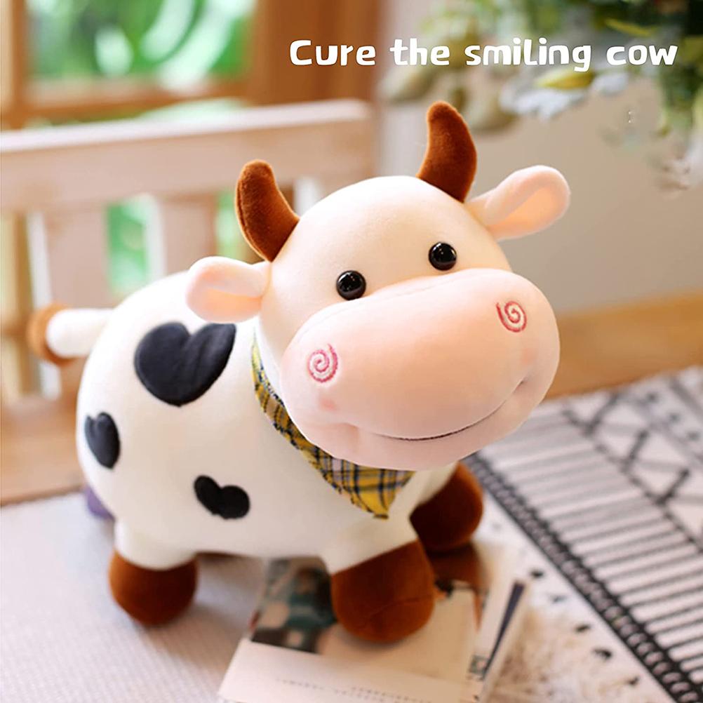 Smile Plush Cow Toy Soft Plush Stuffed Doll Cushion Cute Cartoon Animal  Plush Doll for Kids | Lazada