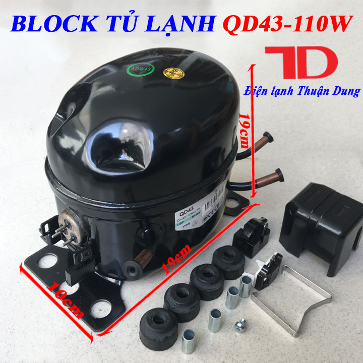 Block Tủ Lạnh QD43 110W từ 120L đến 150L - Điện Lạnh Thuận Dung