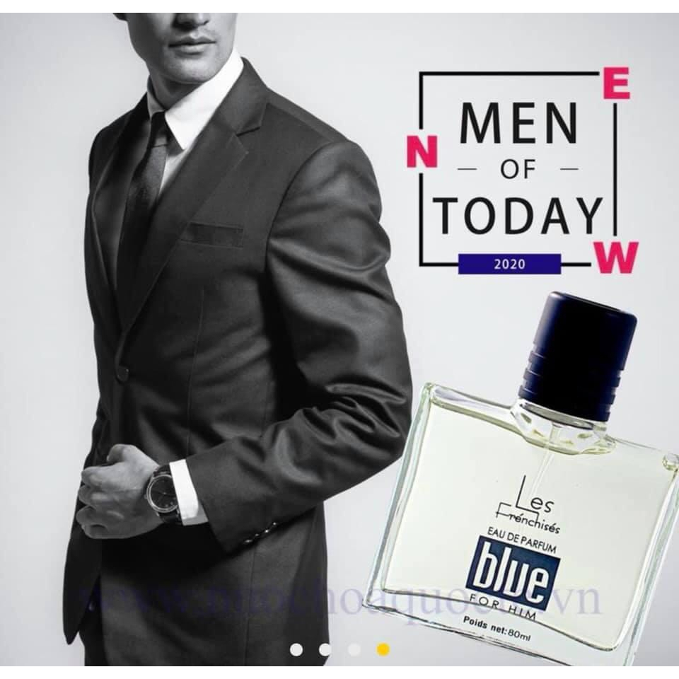 💙 Nước Hoa Nam Les Frénchisés Blue For Him 80ml – Lôi Cuốn, Lãng Mạn, Nam Tính