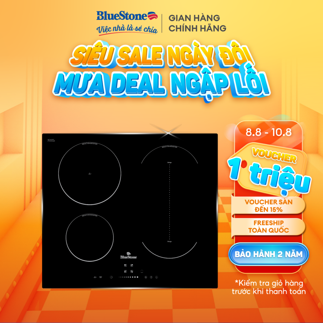 [Trả Góp 0%] Bếp Từ Ba BlueStone ICB-6845 7100W -  [Miễn Phí lắp đặt HCM, HN, Bình Dương, Đăk Lăk, Bắc Ninh, Bắc Giang]