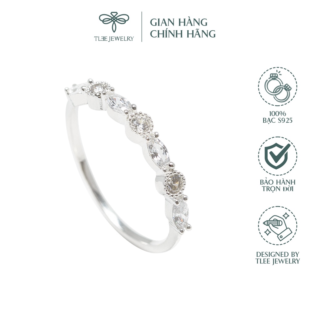 Nhẫn bạc nữ TLEE Gavia nạm đá lấp lánh cao cấp TleeJewelry A0158