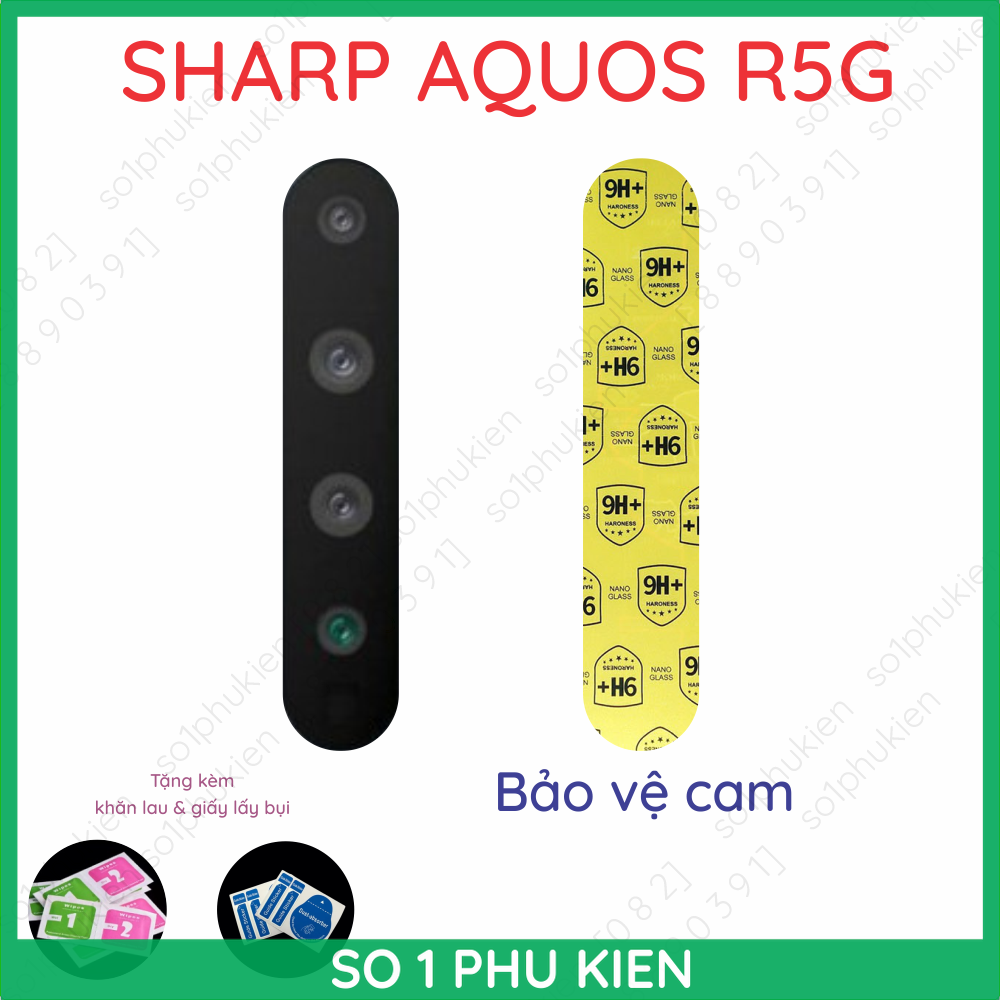 Dán cường lực camera SHARP AQUOS R5G chất liệu nano dẻo chống bể kính