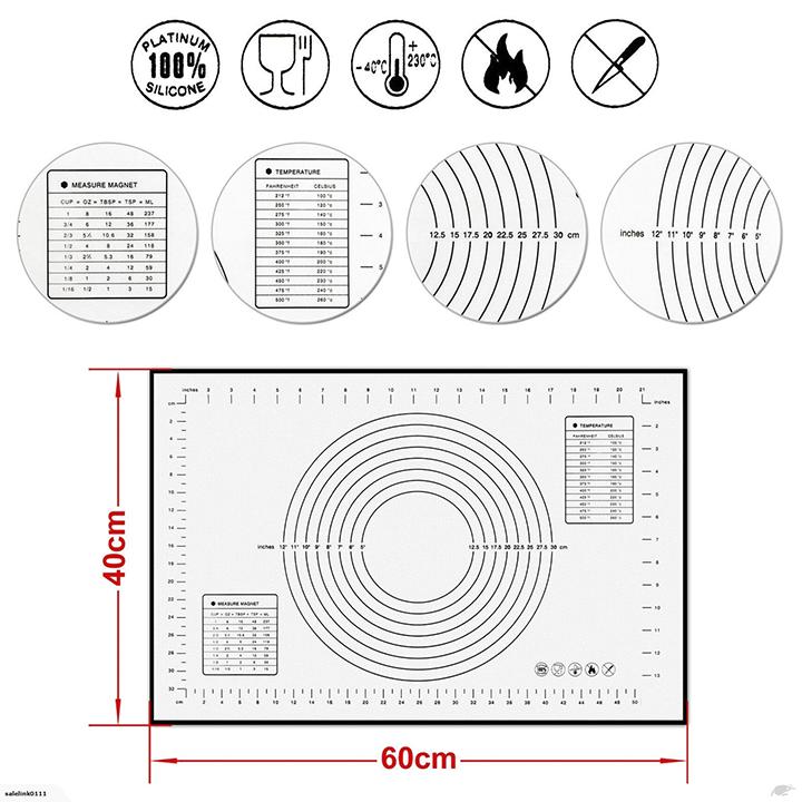 Tấm lót silicon nhào bột 40 x 60cm