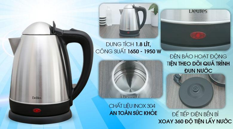 Ấm đun siêu tốc Delites ST18S04 - 1.8 lít