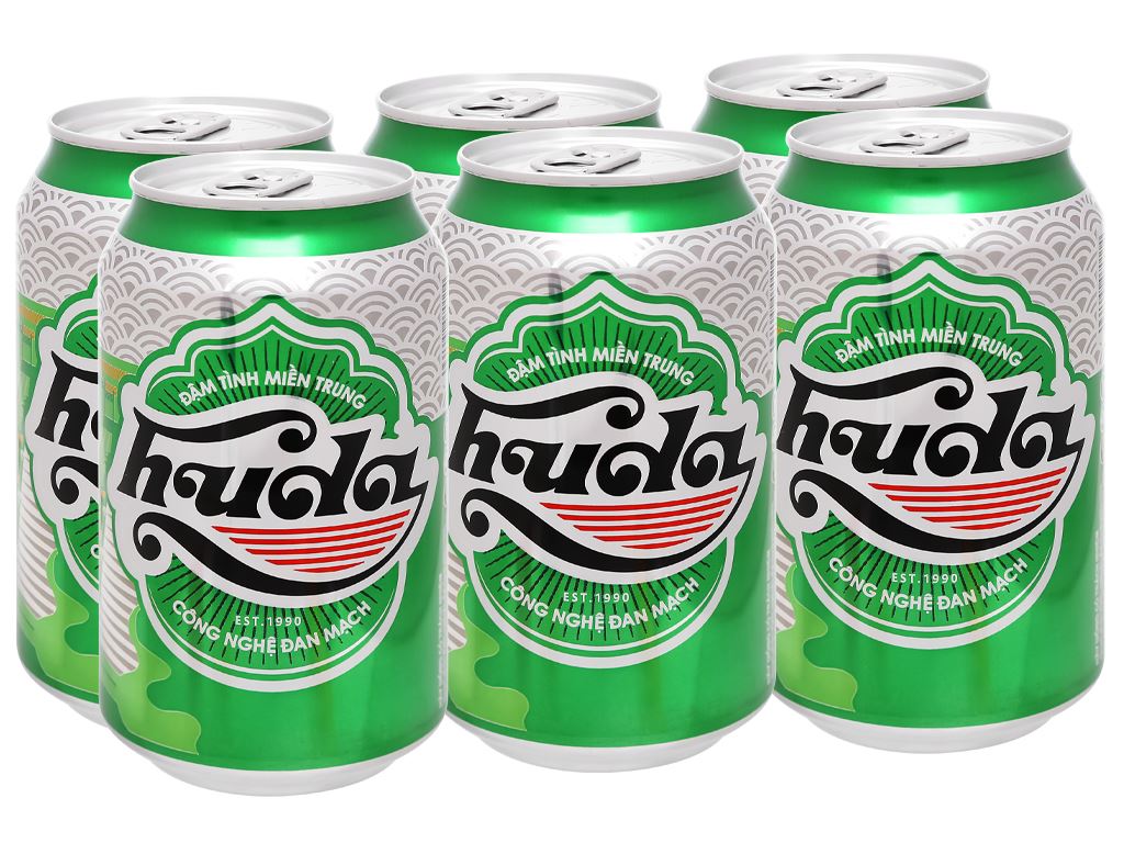 Thùng 24 lon bia huda 330ml / lốc 6 lon bia huda 330ml