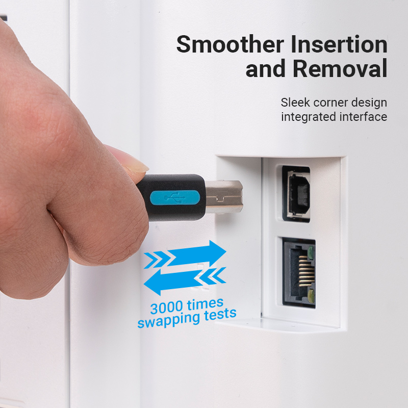 Vention Dây Cáp USB 2.0 Máy In 3M - Cáp USB A Đầu Nối USB B, Tương Thích Rộng Rãi Cho Máy In, Máy Tính - Hàng Chính Hãng