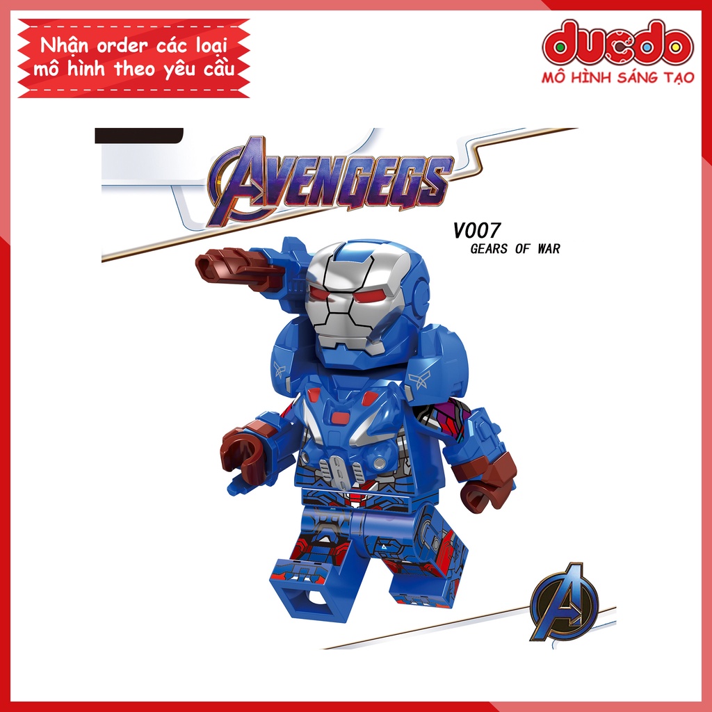 Minifigures nhân vật end game war machine - đồ chơi lắp ghép xếp hình mô hình mini endgame iron man v006 - v007