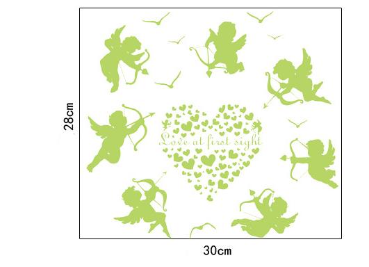Decal trang trí Thần Tình Yêu - Dạ Quang