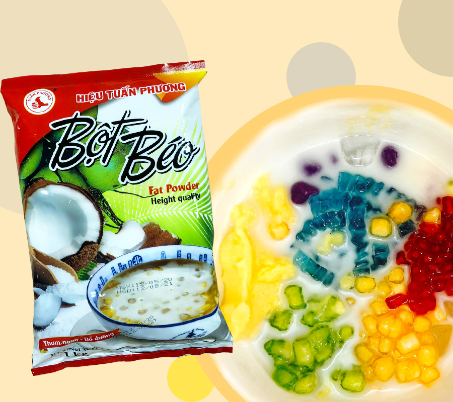 2 gói bột béo Tuấn Phương gói 150g