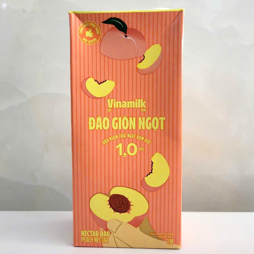 Hộp 1 Lít -- NƯỚC ÉP ĐÀO GIÒN NGỌT VFRESH Peach Nectar Juice (halal)