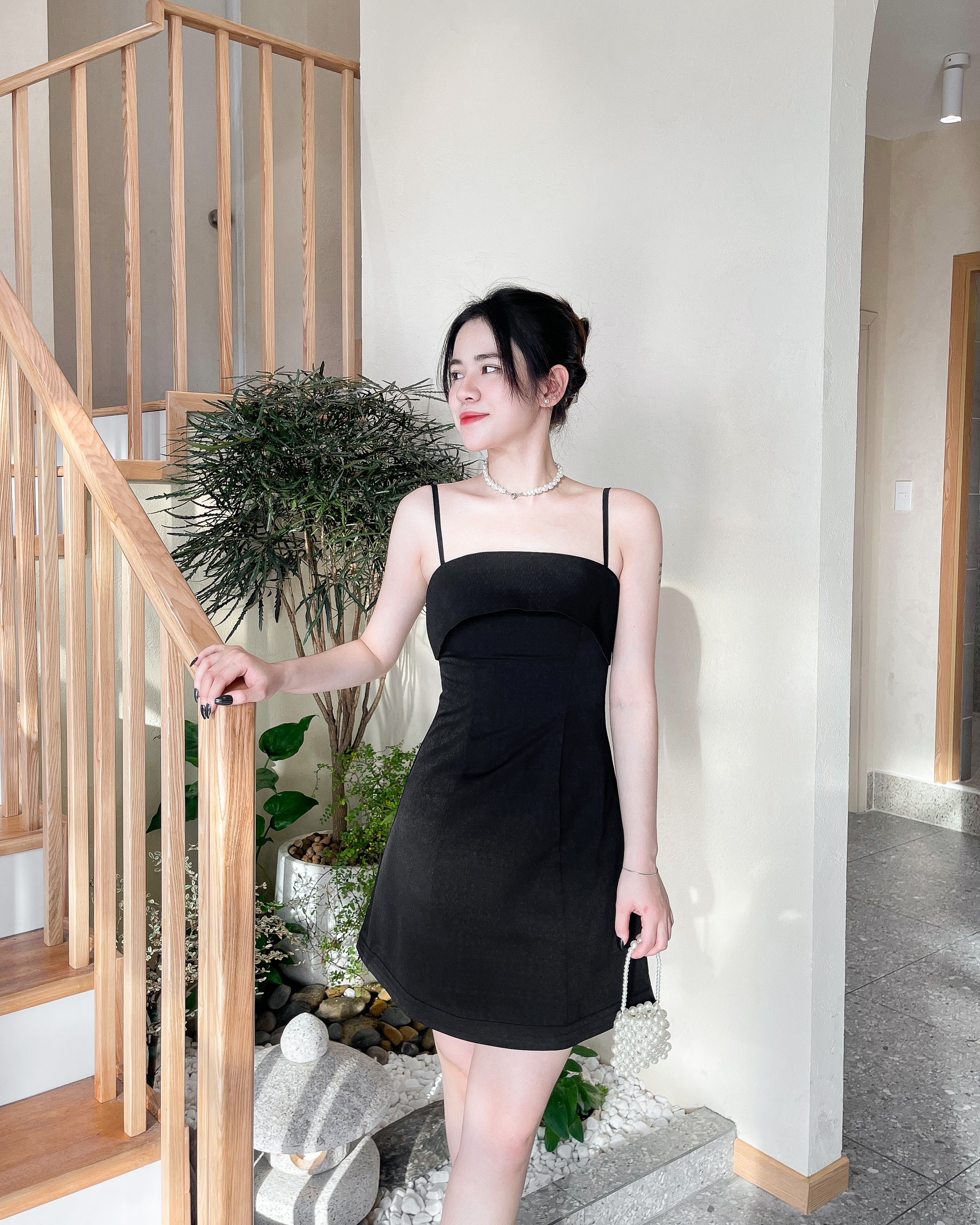 ZAREEN | ĐẦM 2 DÂY DÁNG A DAX54 - ĐEN