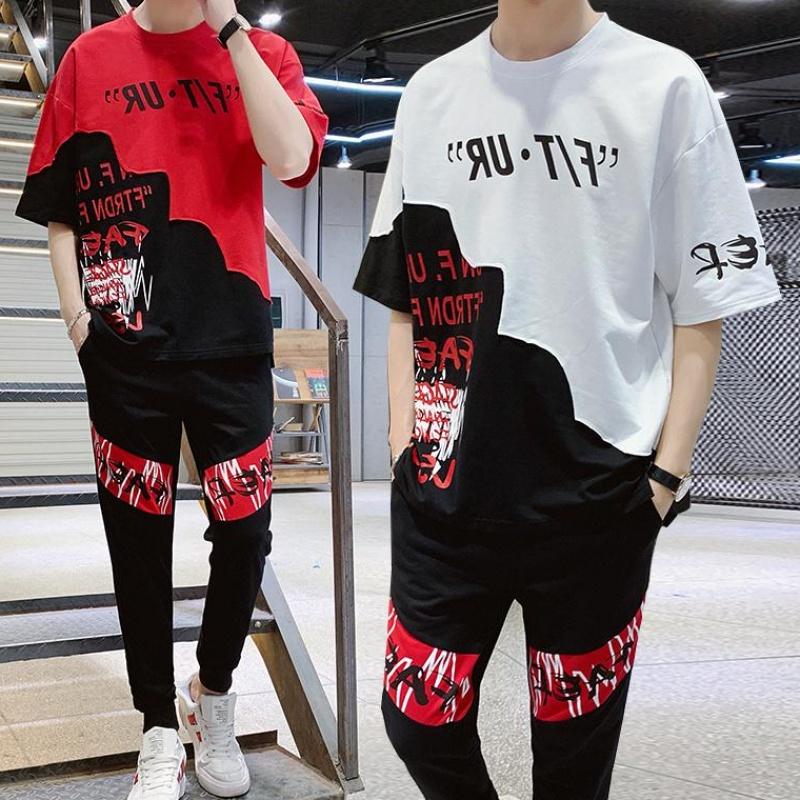 [ Deal Độc Quyền ] Combo 02 Bộ Quần Áo Nam Ngắn Tay Cổ Tròn F/T UR Hai Màu Thời Trang Phong Cách Sành Điệu Cực Chất NTD 2QA NAM 042