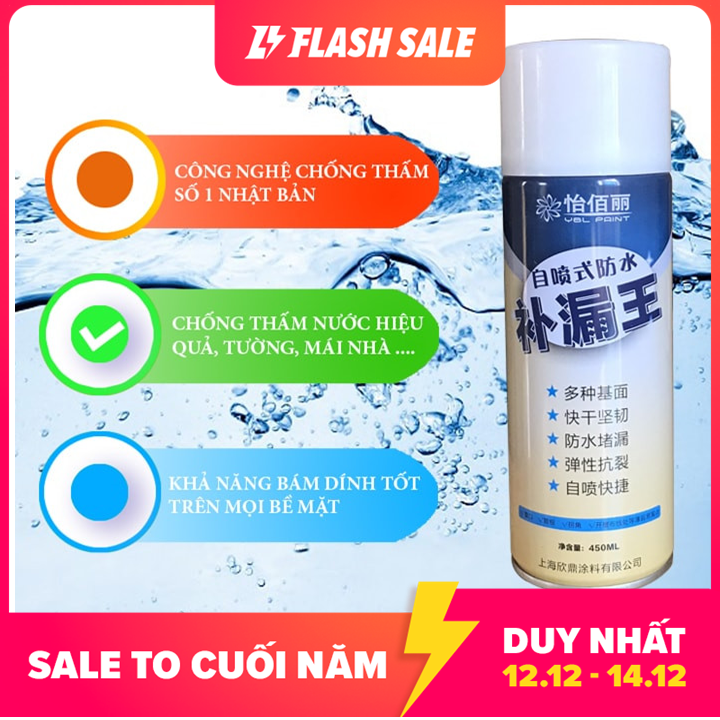 Bình sơn xịt chống thấm đa năng, sơn chống thấm, bình xịt chống thấm - dung tích 450 ml( màu trắng)