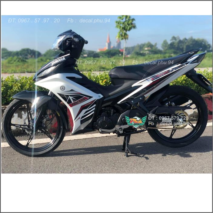 Tem rời Exciter 135 Trắng đen
