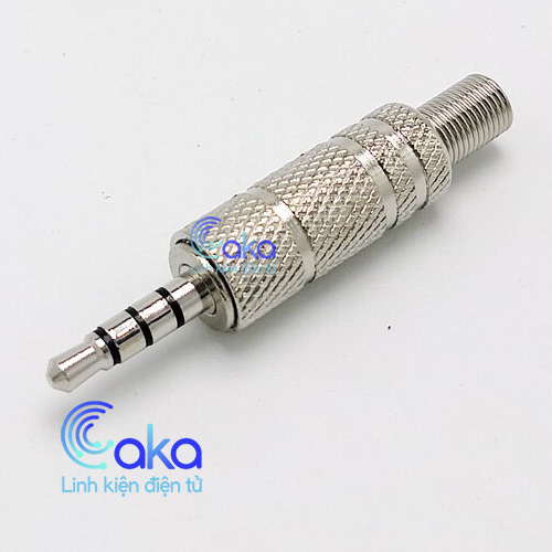 Jack audio 3.5mm đực mạ kẽm 4 nấc
