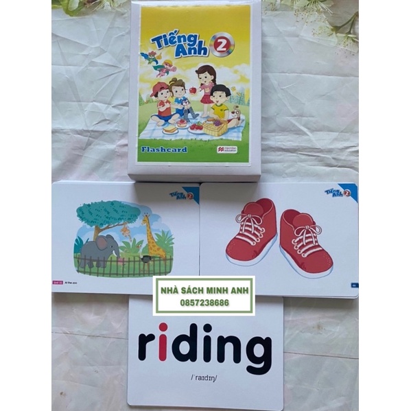 Flashcard TIẾNG ANH BGD 1-2-3-4-5 (kích thước A5, in 2 mặt, ép plastics)