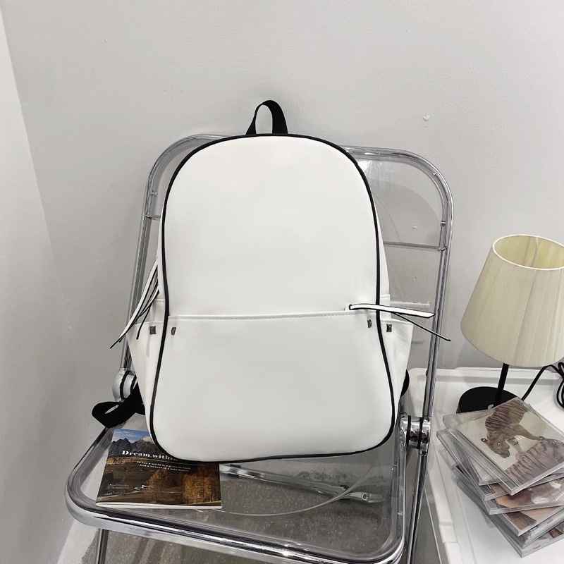 [Ảnh thật] Balo da unisex nam nữ basic năng động vừa laptop
