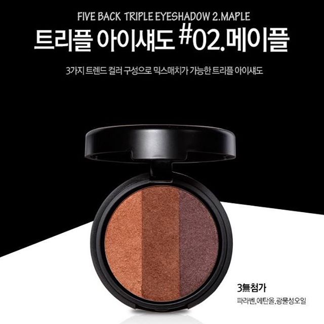 [Mua 2 tặng 1] ( Hàn Quốc) Phấn mắt phối 3 màu Five Back Triple Eyeshadow 3g
