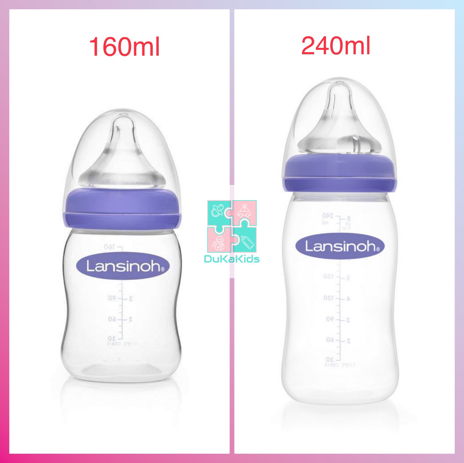 Bình sữa Lansinoh núm mềm dung tích 160ml và 240ml thích hợp tập ti bình