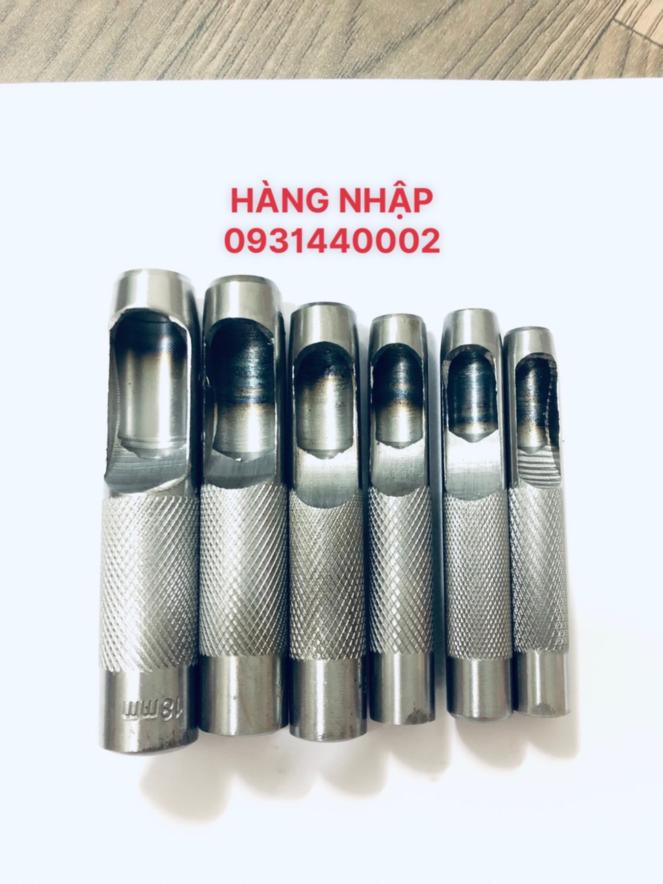 Cây đục lỗ Dụng cụ đục lỗ tròn bằng thép Việt nam và hàng Nhập khẩu, đầy đủ các loại size, sắc bén