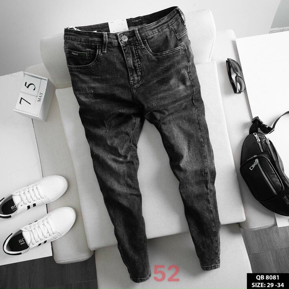 Quần jean nam trơn màu xám cao cấp hàn quốc, chất liệu jean mềm, dày dặn, co giãn tốt, chuẩn men siêu rẻ và đẹp (size 28-34) YOUNGSTORE QJ42