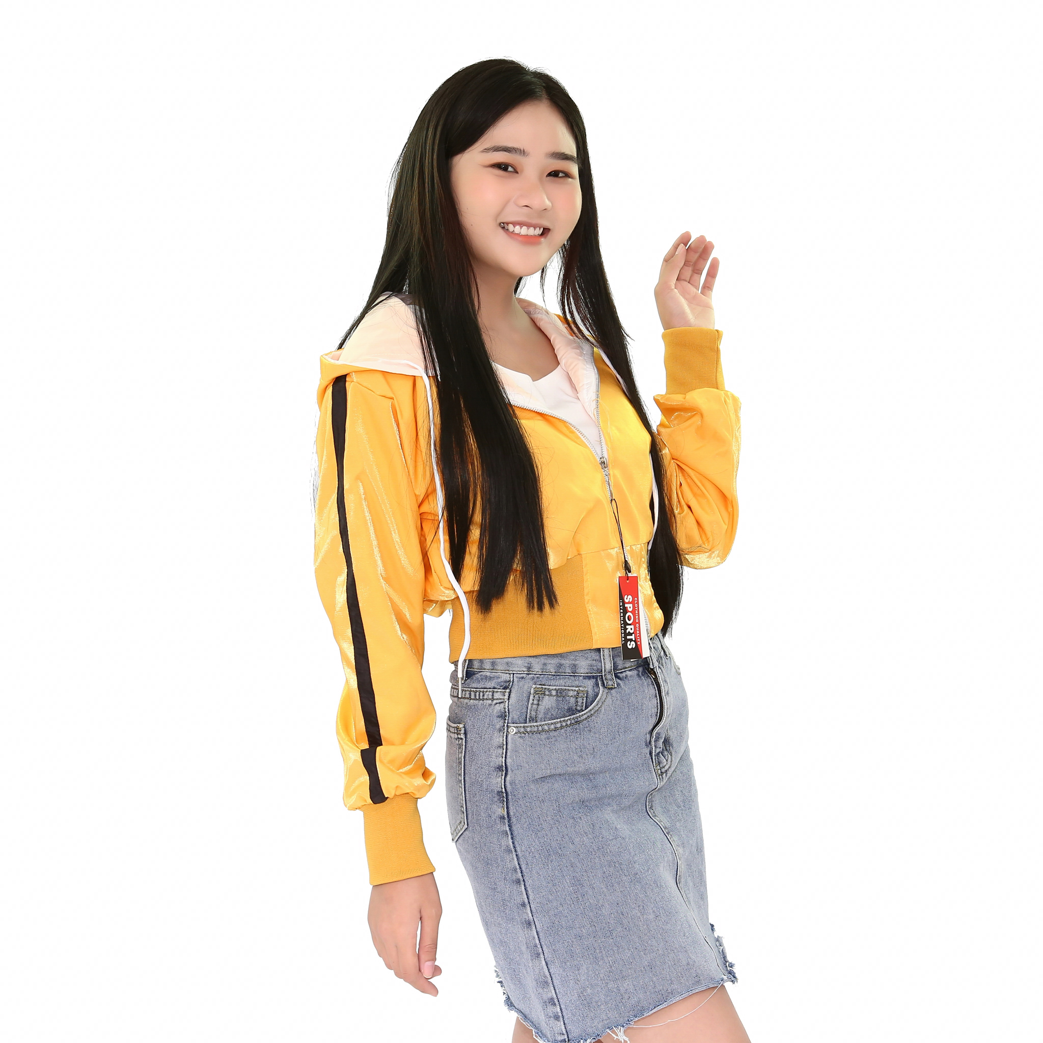 [HCM]Áo Khoác Phi Xà Cừ Form Lửng Phối Nón Style Cá Tính