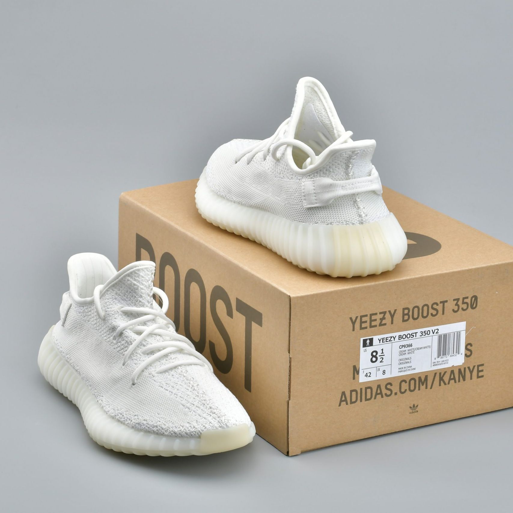 Giày Sneaker Nam Nữ YZ Trắng (creamwhite)