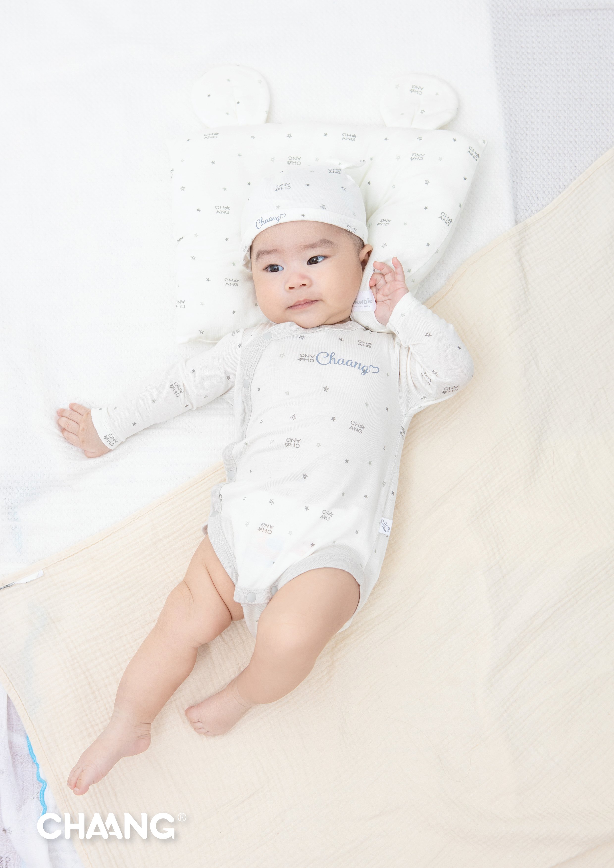 Set 2 bodychip dài tay cúc chéo trẻ em Chaang