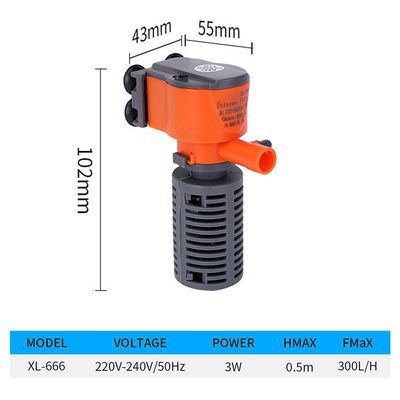 Máy lọc nước, thổi oxi mini cho bể cá 5w. 3w