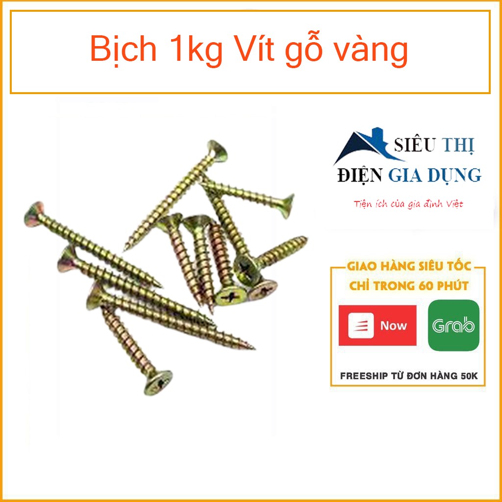 [HCM]Bịch 1kg Vít gỗ vàng-DIENGIATOT