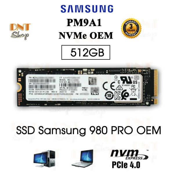 Bảng giá Ổ cứng SSD Samsung NVMe PM9A1 M.2 PCIe Gen4 x4 512GB - OEM 980 PRO (MZ-VL25120) Phong Vũ