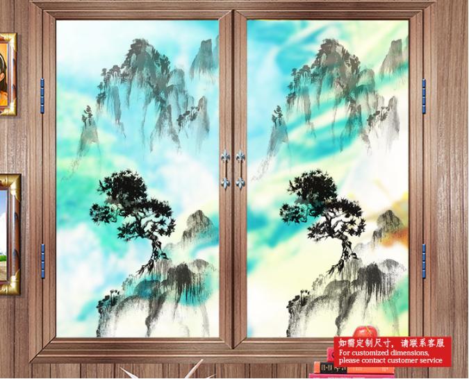 [HCM]Decal Dán Kính Cao Cấp - Núi lớn là cây ĐẠI THỤ ( 60 X116 )-DK1053