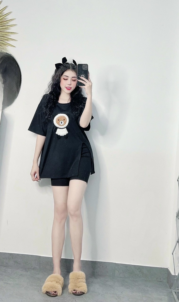 Set bộ đùi gấu xẻ lai siêu hot thời trang nữ siêu xinh , hot hit siêu xinh cho các chị em