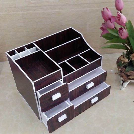 Tủ mỹ phẩm 4 ngăn kéo màu vân gỗ