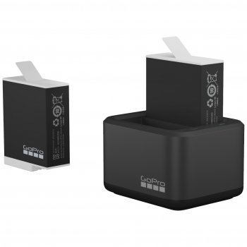 Bộ sạc đôi Gopro Dual Battery Charger + 2 Pin Enduro cho gopro 9/10/11 | Hàng chính hãng