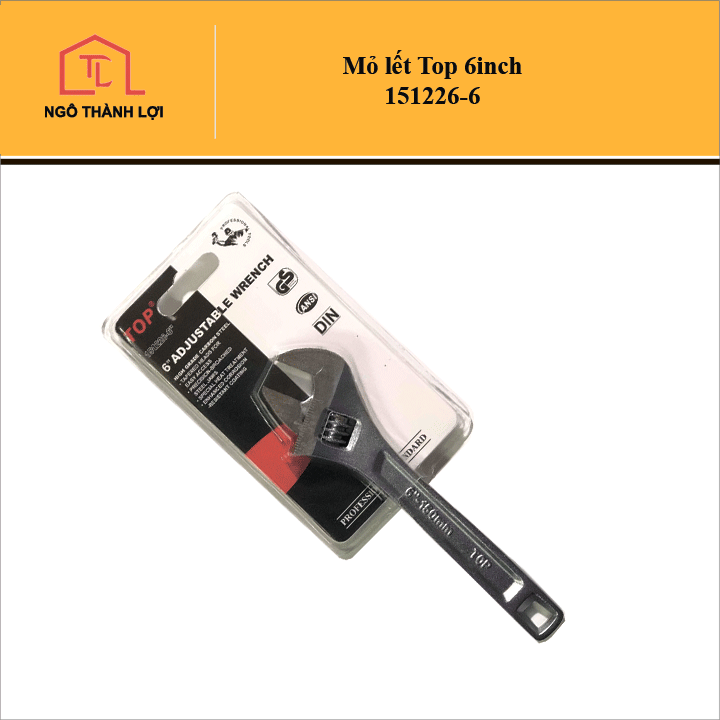 Mỏ lết top 151226-6 6inch / 151226-8 8inch / 151226-10 10inch / 151226-12 12inch