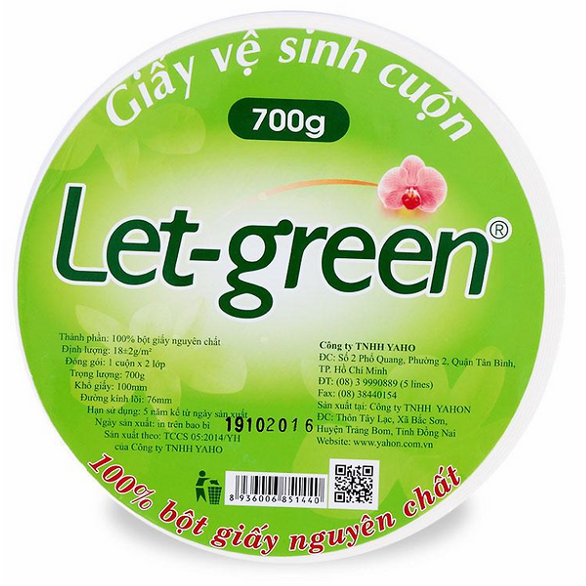 Giấy vệ sinh cuộn Let Green 700G