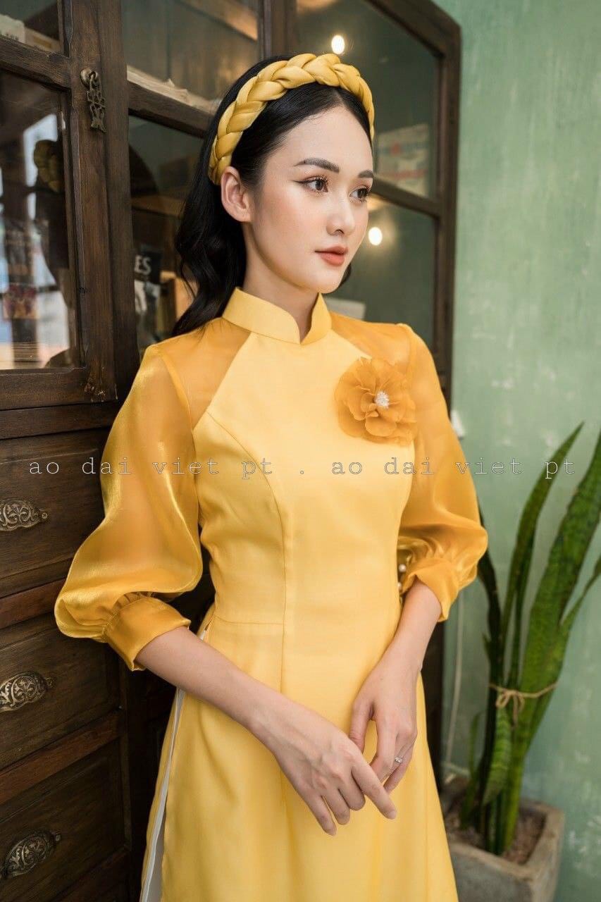Áo dài cách tân 4 tà tay cách điệu (không mấn)